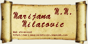 Marijana Milatović vizit kartica